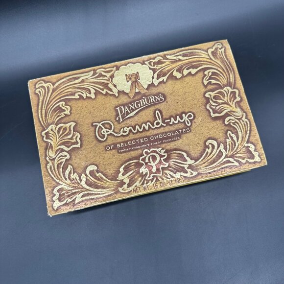 Vintage Pangburns Chocolate Box Round Up 1960s Cowgirls Western Texas Empty - Picture 1 of 16